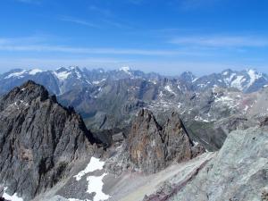 Massif des Ecrins vue de la Pointe des Cerces